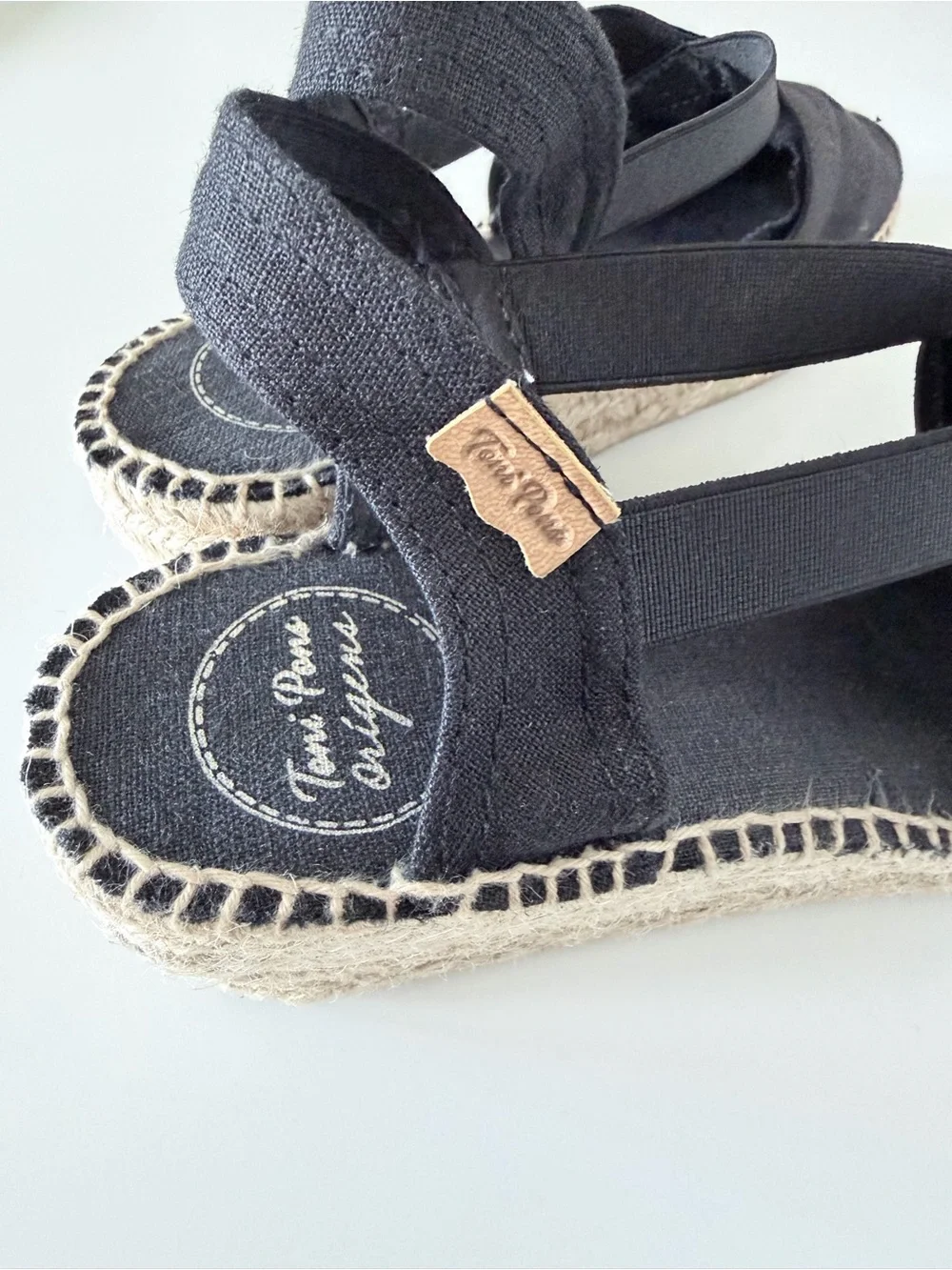 Toni Pons Black 'Ter' Espadrille Sandal Size 40 - New Without Tags